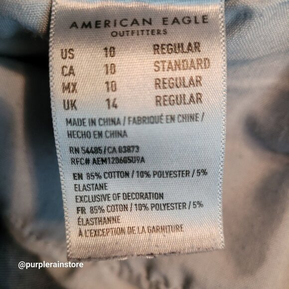 American Eagle Jeans 10 Hi Rise Jegging 360 Next Level Stretch Medium Dark Wash - Picture 6 of 12